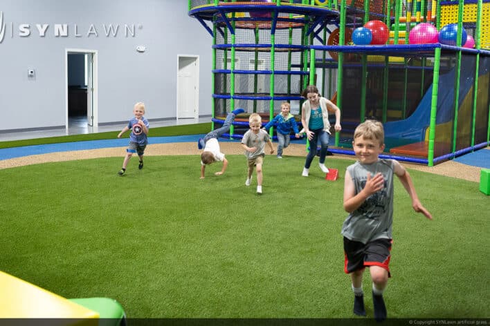 SYNLawn Pittsburgh PA play run wild indoor playground grass